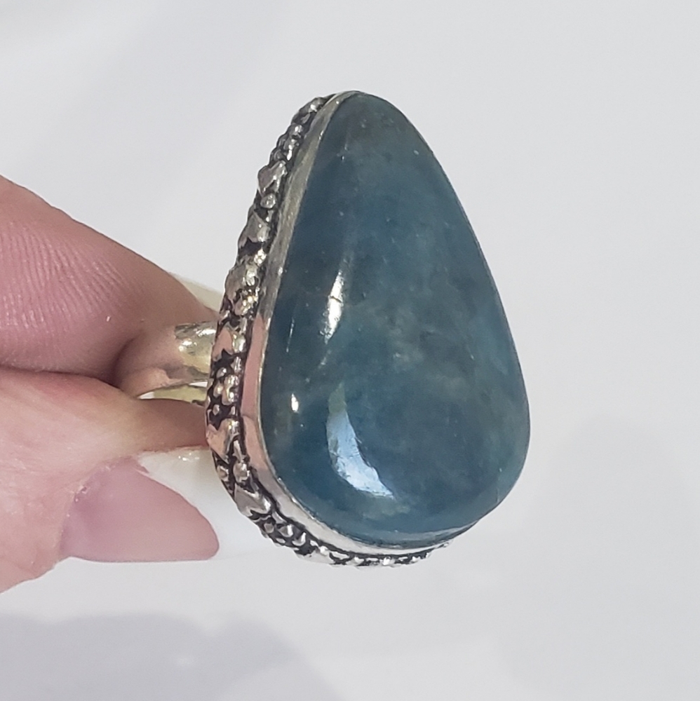 Copper Apatite 925 Stamped Gemstone Ring. New - Never worn - Picture 2 of 12